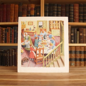 Full color 10 x 11 inch vintage print salvaged from 1943 children&#39;s book &quot;The Story of the Pennsylvania Dutch&quot; - Free US Shipping