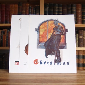 Three large Norman Rockwell Christmas-themed magazine cover prints - Free US Shipping