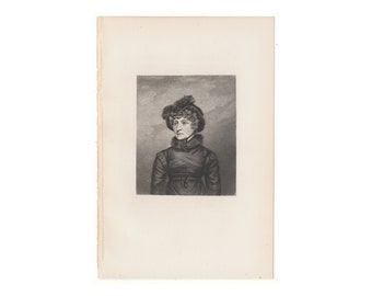 Mrs. Thrale-Piozzi - antike Porträt aus aus dem Verkehr gerissenen 1880er Jahre Biographie Buch - kostenloser US-Versand