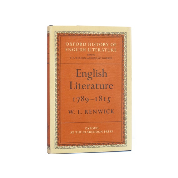 English Literature 1789-1815 - Vintage 1963 Oxford Press Literary
