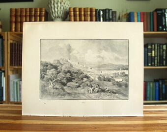 Ibizia - antique engraving print from the 1890 book "The Picturesque Mediterranean" - Free US Shipping