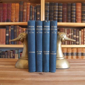 The Works of Wilkie Collins - four antique matched volumes from the late 1800s - Free US Shipping