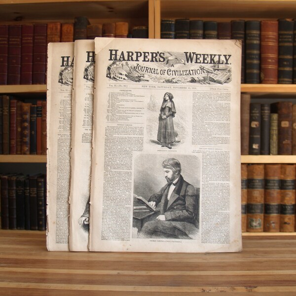 Antique Newspaper Etsy