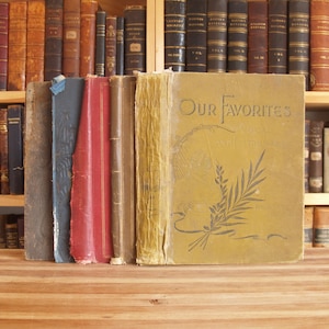 Collection of large decorative book boards / covers from antique and vintage books, four matched pairs, 10 x 12 inches - Free US Shipping