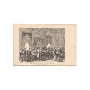 Rebels Taking Oath of Allegiance - antique print from 1869 Civil War memoir &quot;In Hospital and Camp&quot; - Free US Shipping