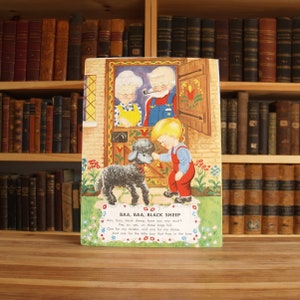 Duży dwustronny, kolorowy wydruk w formacie 9,5 x 13 cali, odzyskany z książki dla dzieci „The Mother Goose Picture Book” z 1948 roku – bezpłatna wysyłka do USA