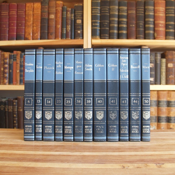 Twelve matched volumes from the "Great Books" collection published by Encyclopedia Britannica - Free US Shipping