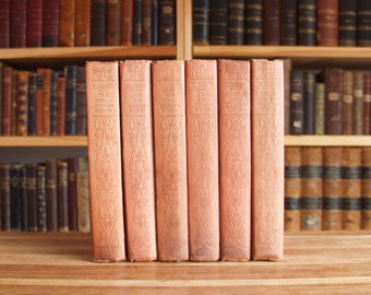 The Works of Guy de Maupassant - six antique matched volumes from 1910 - Free US Shipping