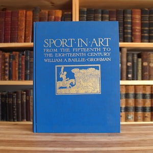 Sport in Art - vintage illustrated art reference in large decorative binding from 1969 - Free US Shipping
