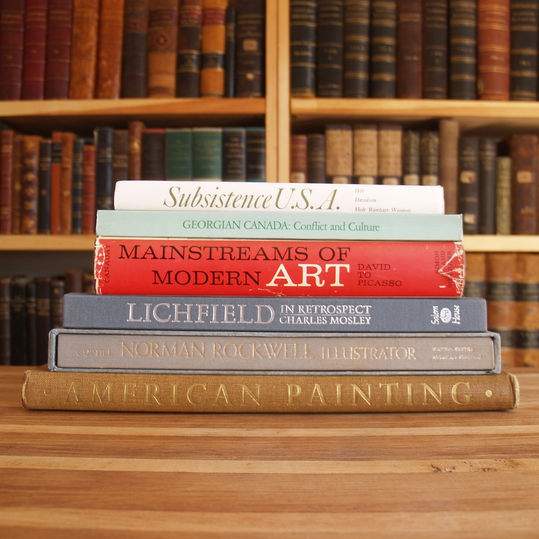 Collection of Six Large Vintage Art Books Free US Shipping Etsy