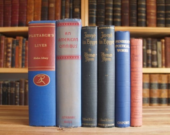 Collection of five vintage classic literature books - Dorothy Parker, Plutarch, Edmund Spencer, etc - Free US Shipping