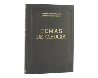 Temas De Cirugia - Spanish language medical text signed by author from 1967 - Free US Shipping