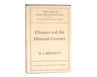 Chaucer and the Fifteenth Century - vintage 1954 Oxford Press literary reference - Free US Shipping