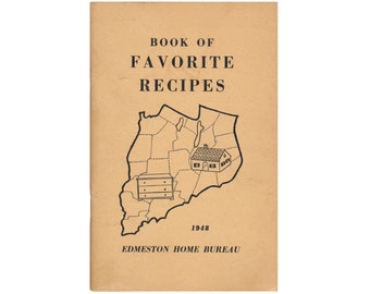 Book of Favorite Recipes - vintage Edmeston NY cookbook pamphlet from 1948 - Free US Shipping