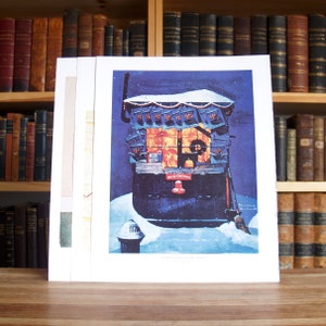 Three large Norman Rockwell Christmas-themed magazine cover prints - Free US Shipping