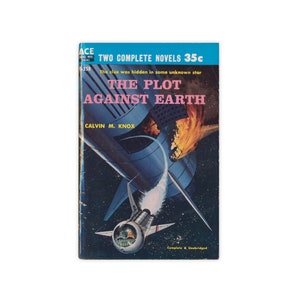 The Plot Against Earth / Recruit for Andromeda - vintage 1959 Ace Double science fiction paperback - Free US Shipping