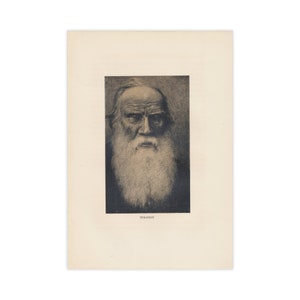 Tolstoy, Virgil, and Whitman - collection of three portrait prints from disbound 1925 book - Free US Shipping