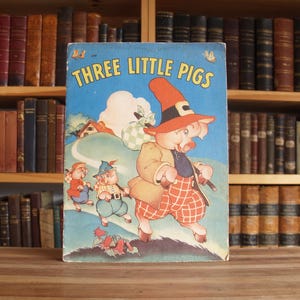 The Three Little Pigs - large color illustrated edition of the children&#39;s classic from 1941 - Free US Shipping