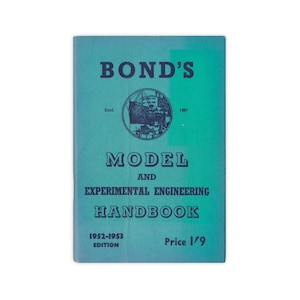Bond&#39;s Model and Experimental Engineering Handbook - vintage model catalog from 1952 - Free US Shipping