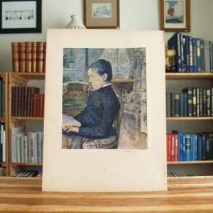 Ritratto della contessa A. de Toulouse-Lautrec - stampa a colori Henri de Toulouse-Lautrec dal portfolio del 1950 - Spedizione gratuita negli Stati Uniti
