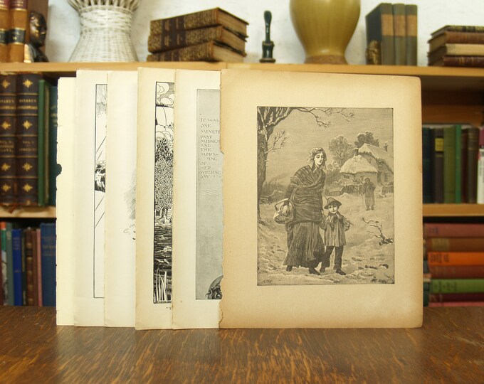 Collection of Nine Original Prints and Illustrations From Various ...