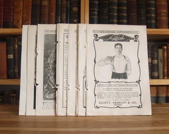 Ten pages of antique advertisements from 1900s magazines - Free US Shipping