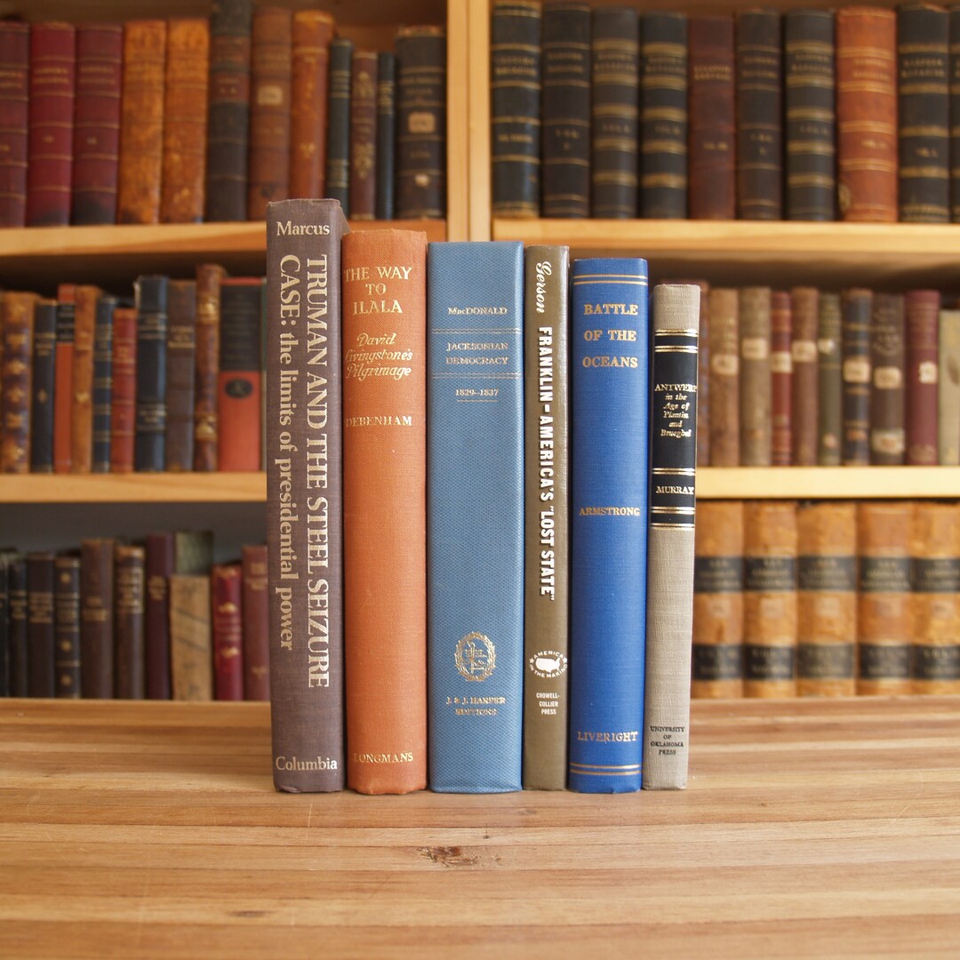 Collection of Six Vintage History Books With Multicolored Bindings Free ...