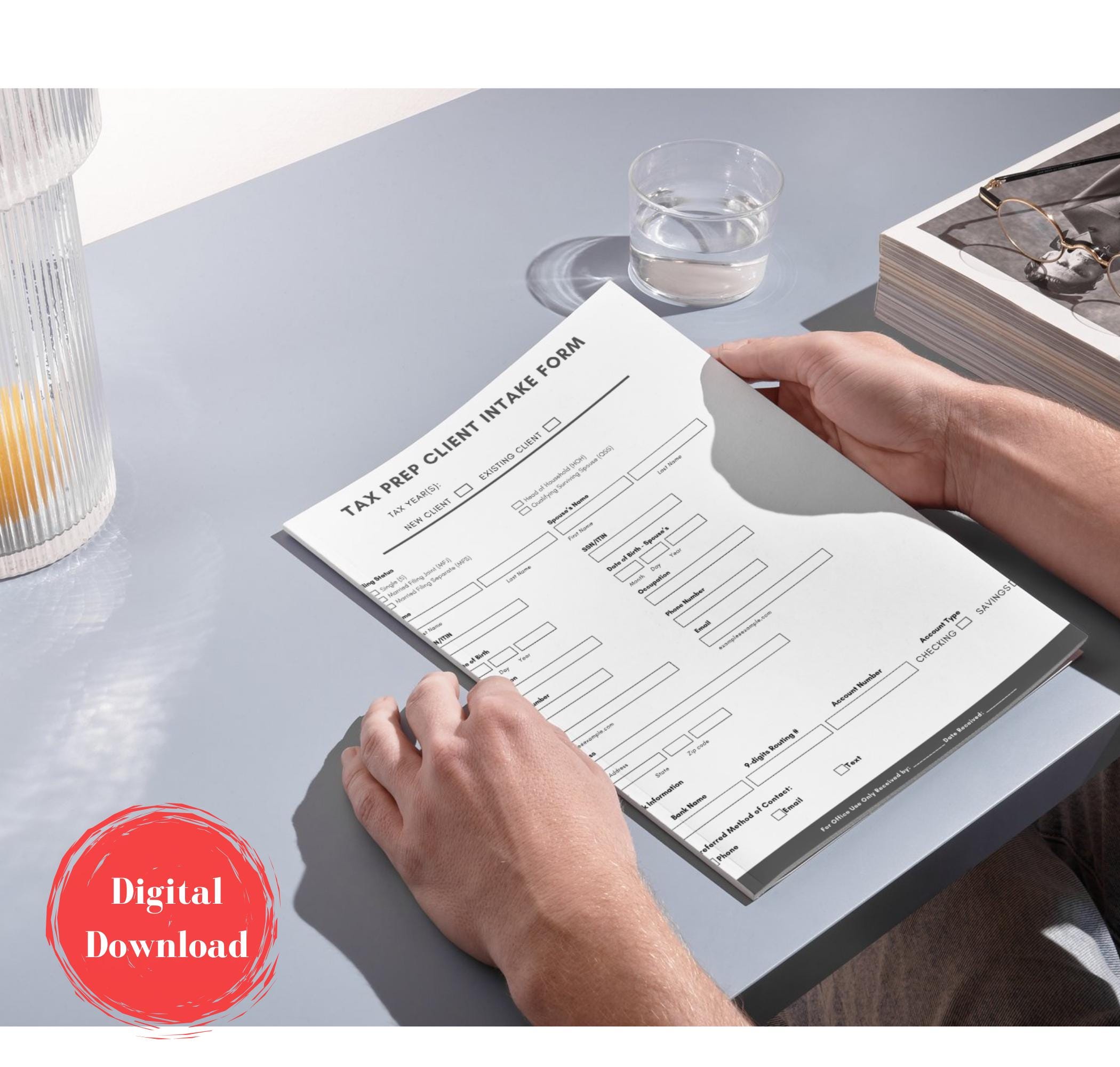 Tax Prep Client Intake Form | Tax Season | Editable PDF | Digital ...
