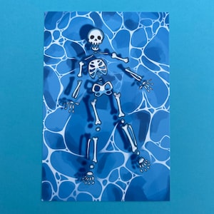 Floating Skeleton Print