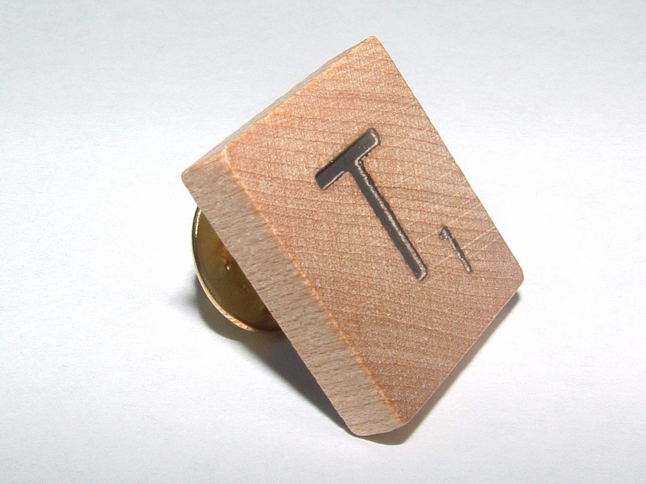 Scrabble Pin Scrabble Pin Tie Tack Style Vintage Wooden Letter Initial All Available ...