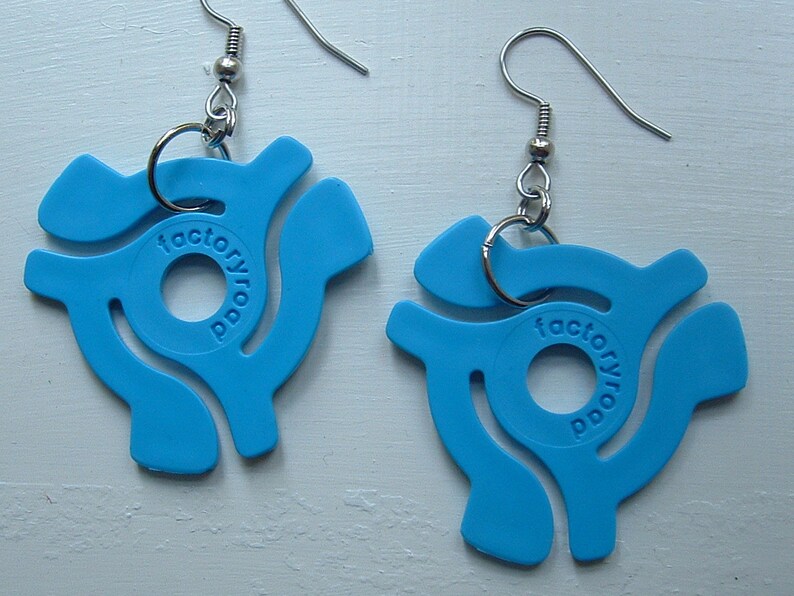 Record Adaptor Earrings 45 Rpm Insert Adapter 6 Colors Blue - Etsy