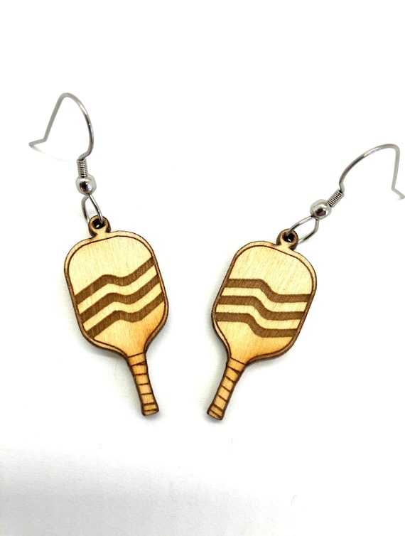 Pickleball Paddle Stripe Earring Pickleball Paddle Stripe Earring