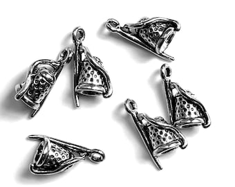 Thimble Charm silver pewter made in USA lead-free nickel-free one (1) or six (6) sewing charms