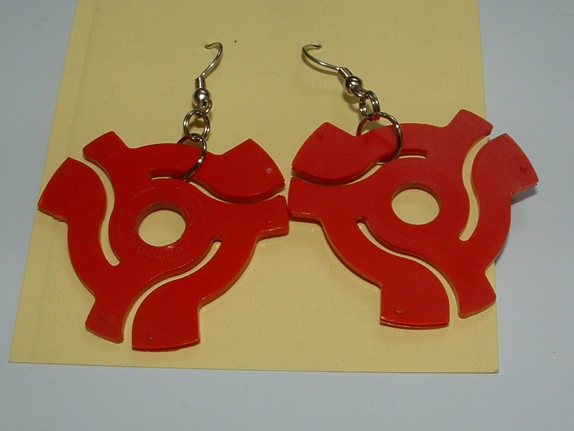Record Adaptor Earrings 45 Rpm Insert Adapter 6 Colors Blue - Etsy