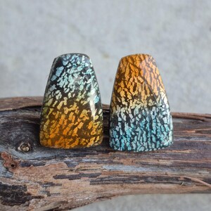 Orecchini in argilla polimerica, orecchini, gioielli fatti a mano, regalo per gli amanti della musica, orecchini arancioni, gioielli d'arte