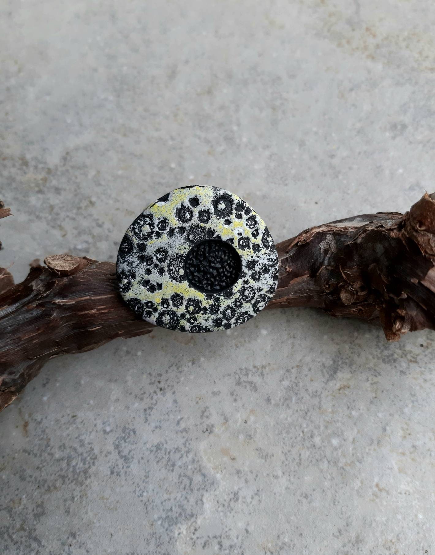 Polymer clay ring Art jewelry Handmade ring statement | Etsy