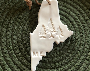 State of Maine Ornament/Porcelain Wall Hanging