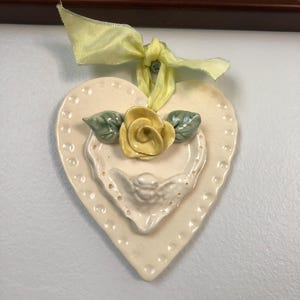 Mother’s Day Angel Rose Heart Wall Hanging