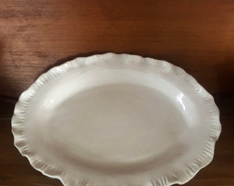 White Stoneware Serving Dish