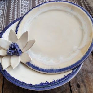 Cobalt and White Table Decor Serving Trio