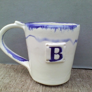 Porcelain Alphabet Mug With The Letter B