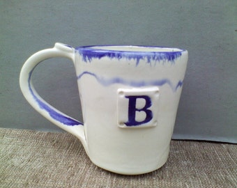 Porcelain Alphabet Mug With The Letter B