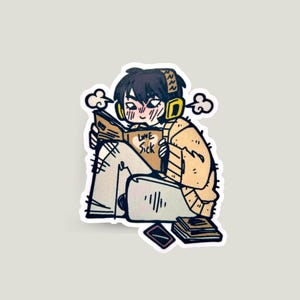 Yaoi Reader Sticker | BL Manga Boy | Cozy Anime Vinyl Decal