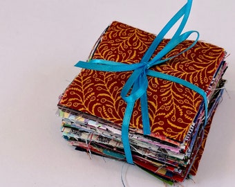 100  Different 2-1/2” Cotton Fabric Squares, Charm Pack, No Solids or Holidays