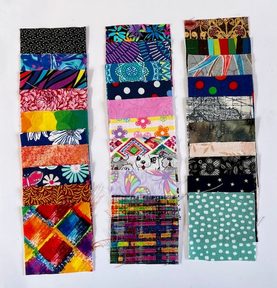 100 Different 2-1/2 Cotton Fabric Squares, Charm Pack, No Solids