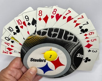 Pittsburgh Steeler Themed Playing Card Holders, Gift for Card Players, Card Club Gift, Card Holders for Small Hands and Hands with Arthritis