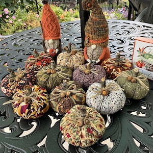 Handcrafted Farmhouse Fabric Pumpkins: Autumn Tiered Tray Decor