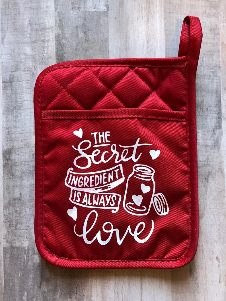 The Secret Ingredient is Always Love Valentine Pot Holder Set Etsy
