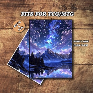 Pochettes pour cartes Mtg, Housses pour cartes Mtg Mattes, Housses pour cartes thème ciel étoilé, Housses mates personnalisées, Housses pour cartes Magic, Cadeaux pour gamers