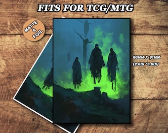 MTGカードスリーブ、ダークホラーマジックスリーブ、マットまたは